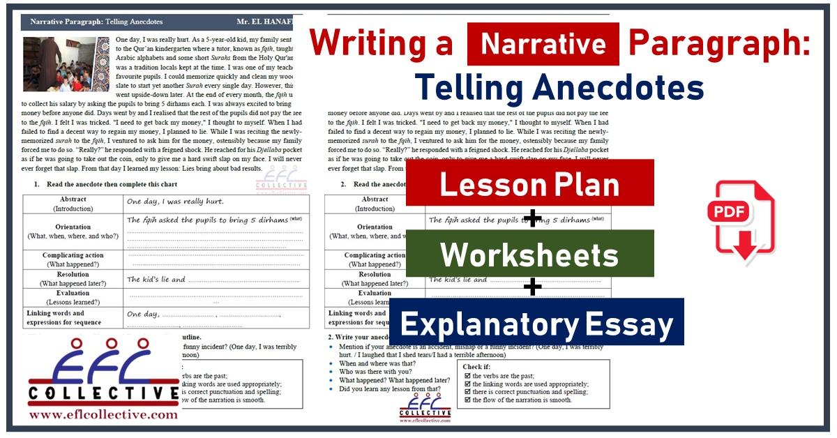 narrative paragraph samples worksheets
